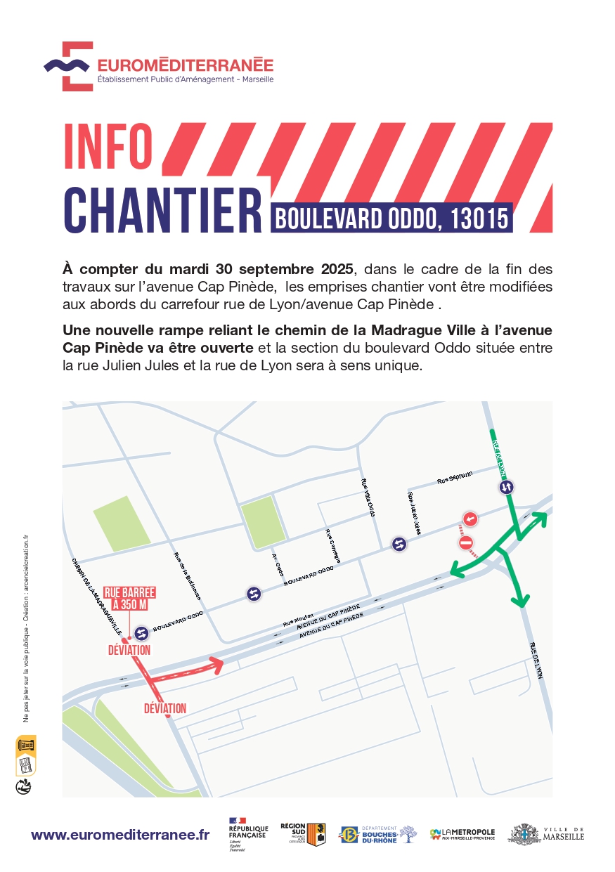 info chantier cap pinède